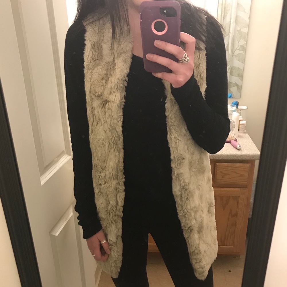 French Connection faux fur vest